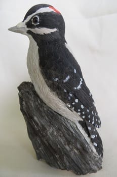 Downy Woodpecker Carving